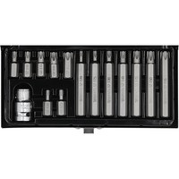 Bitsatz Torx Security T20-T55 Im Metallkasten, 3/8 Zoll 9,5 Mm, 15-Teilig, 30 Mm
