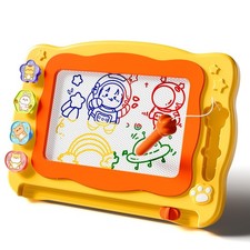 Large Magnetic Drawing Board Toddler Toys for 3 4 5 6 Year Old Large, Orange