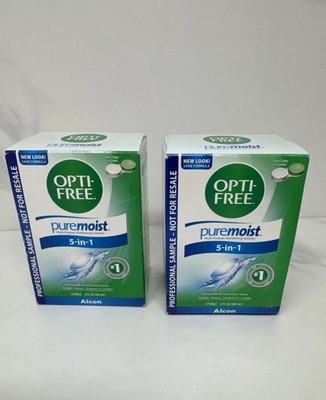 Lot Of 2 OPTI-FREE Pure Moist Multi-Purpose Solution Hydraglide 2oz exp 09/2030