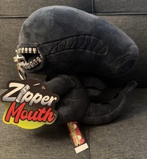 Juguete de peluche xenomorfo alienígena adulto muñeco de peluche de dibujos animados boca con cremallera