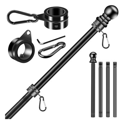 Fahnenmast Set für Haus Veranda, verdickter Edelstahl Wandhalterung7487