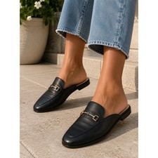 Sam Edelman Linnie Bit Mules Women's Size 9.5 Black Good Leather Loafer