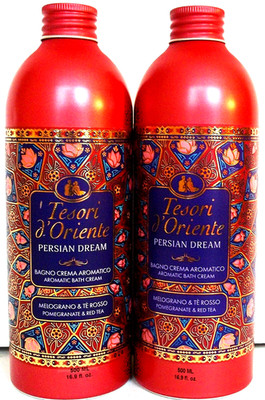 TESORI d'ORIENTE Persian Dream Aromatic Bath Cream POMEGRANATE & RED TEA NEW x 2
