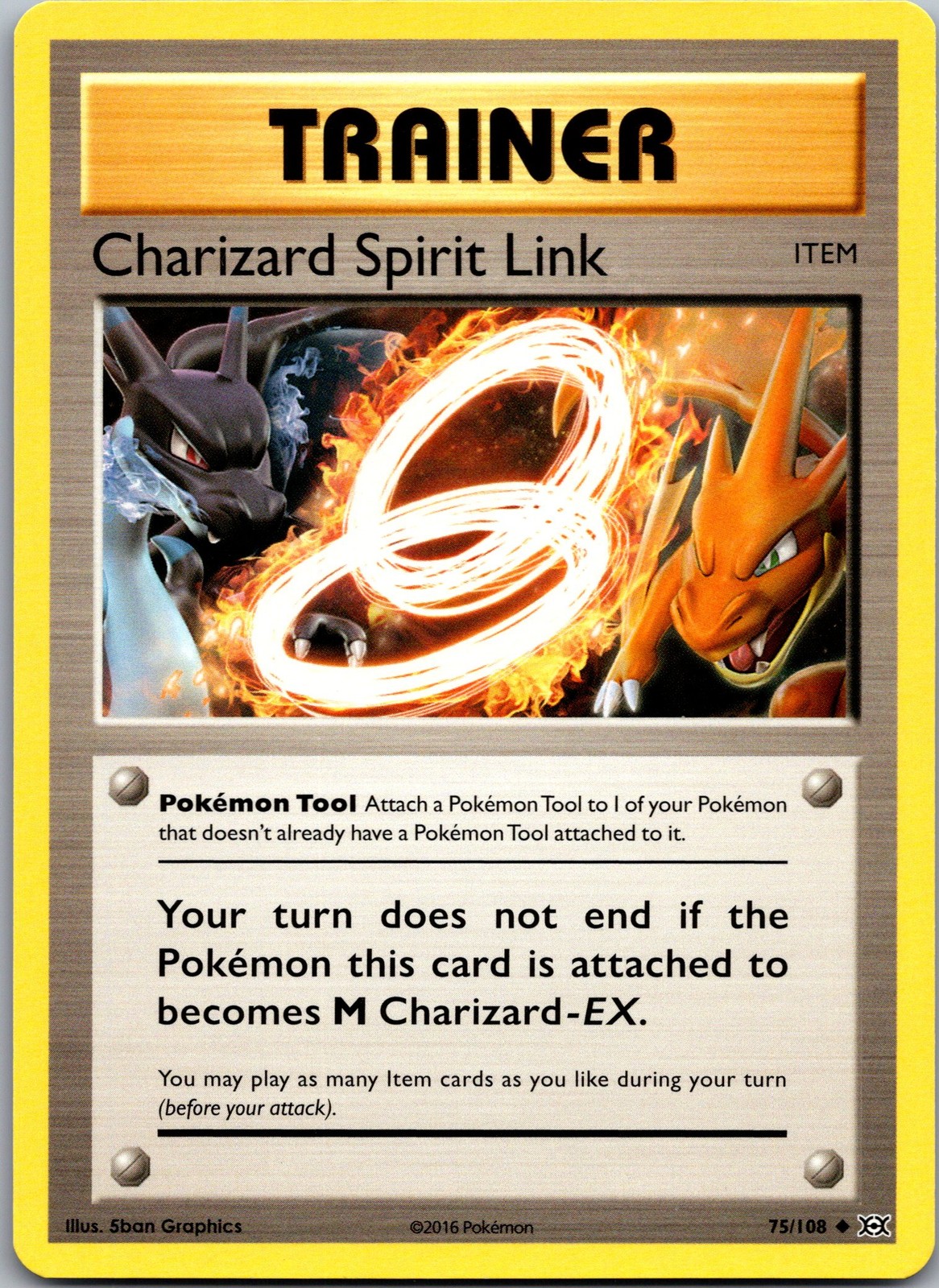 Charizard Spirit Link Uncommon XY - Evolutions 75/108 NM