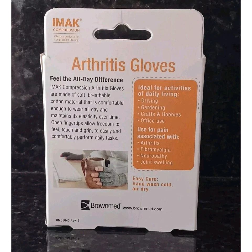Nuevos guantes de compresión para artritis IMAK un par A20172 talla grande  Foto 2 de 4