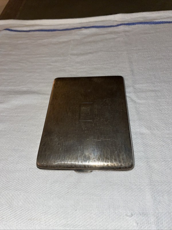 Antique Napier Sterling Silver Cigarette Case, weighs aproximately 95 grams.