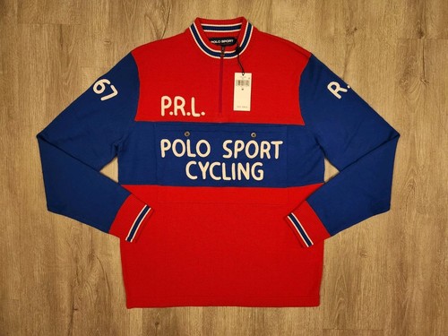 Polo Ralph Lauren Sweater Polo Sport Cycling Wool Knit Size Medium Vintage Retro - Picture 1 of 10
