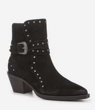 Nuevo en caja Crown Vintage Mujer Talla 8 Kilones Western Bootie Mujer Negro Envío Gratis