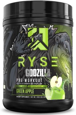 RYSE Godzilla X Noel Deyzel Pre Workout Powder - Green Apple - 400mg Caffeine...