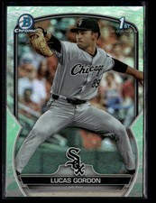 2023 Bowman Draft #BDC-126 Lucas Gordon Chrome Lunar Glow Refractor Rookie