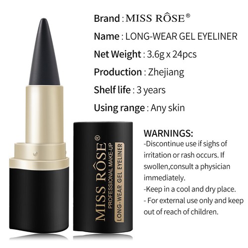 Waterproof Black Eyeliner Liquid Eye Liner Pen Pencil Gel Beauty Makeup Cosmetic - Picture 5 of 6