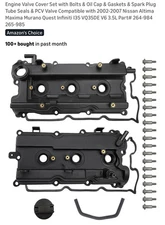 Engine Valve Cover Set with Bolts & Oil Cap & Gaskets & Spark Plug Tube Seals...