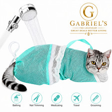 Cat Grooming Bath Bag Mesh Restraint Bag for Bathing Nail Trimming Grooming