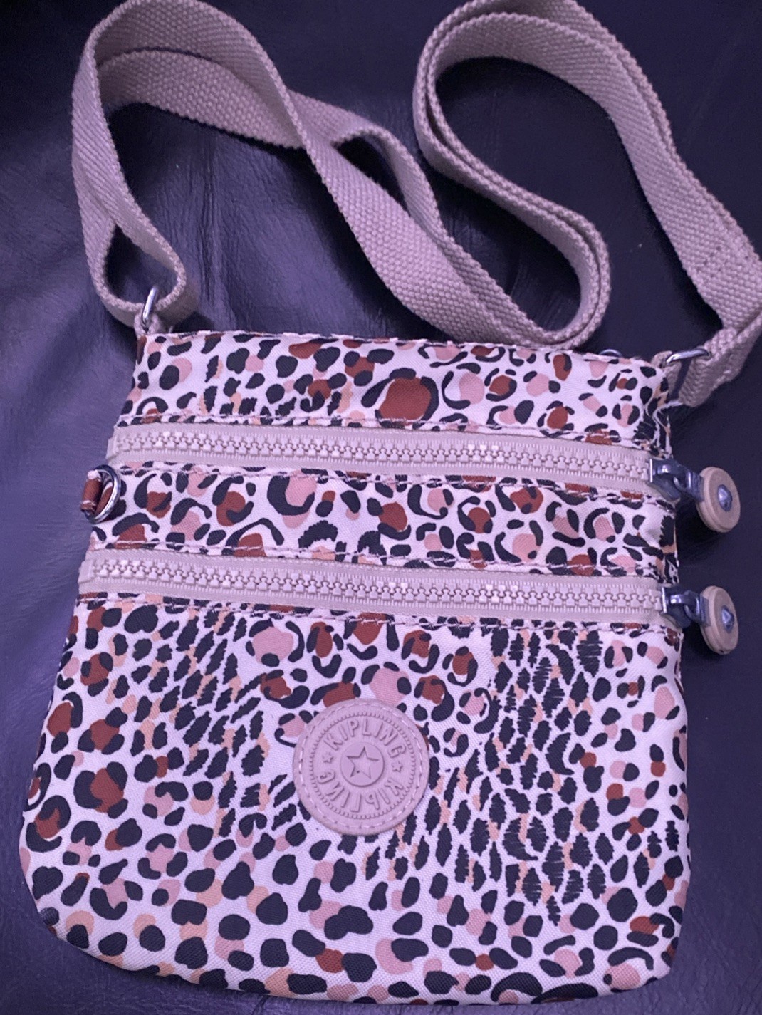 Kipling Multicolored Cheetah Print Crossbody Purs… - image 1
