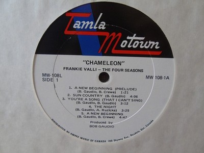 '72 CANADIAN TAMLA MOTOWN LP FRANKIE VALLI & FOUR SEASONS CHAMELEON THE NIGHT