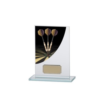 R4US Darts Trophy Award 140mm Colour-Curve Jade Crystal Free Gravur