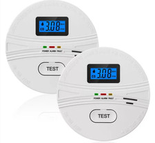 Carbon Monoxide  Smoke Detector LCD Display CO Alarm 85dB Safety Sensor