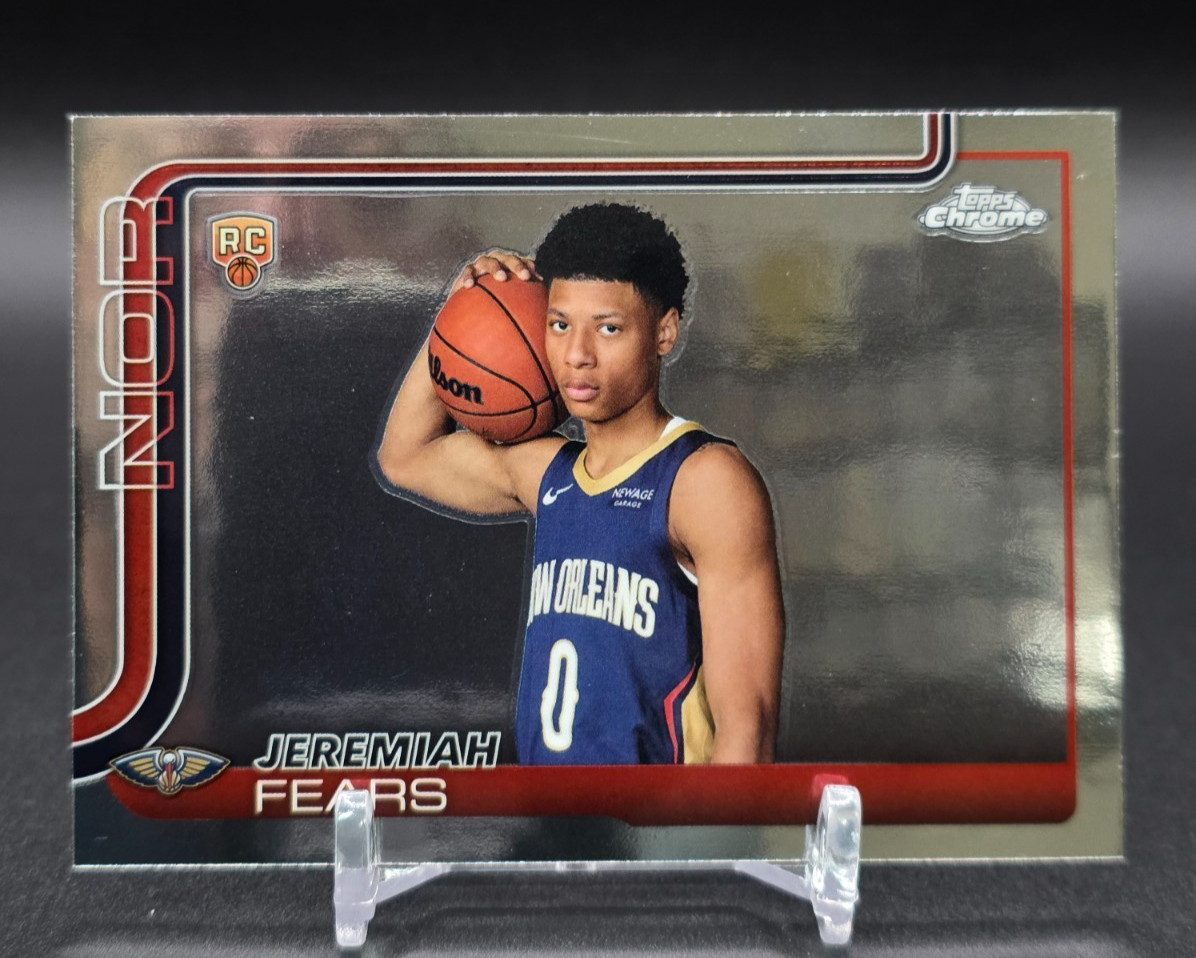 2025-26 Topps Chrome Jeremiah Fears Image Variation RC Rookie SSP #257 Pelicans