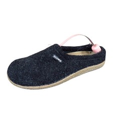 Giesswein Vent Women Slipper 39 Indoor Lounging Black Wool Felt Slip On