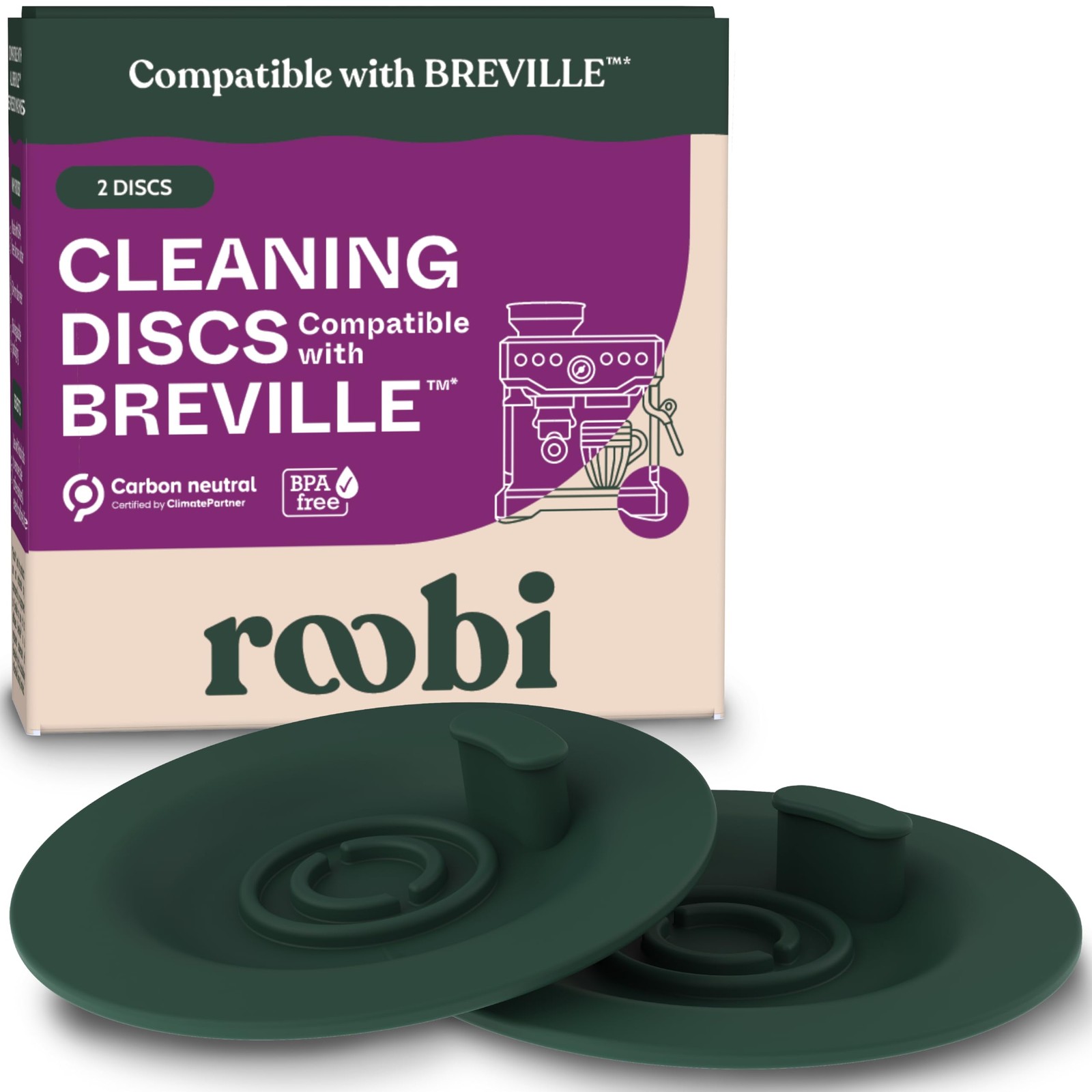 O Cleaning Disc For Breville 54mm Backflush With Tablets, 2 