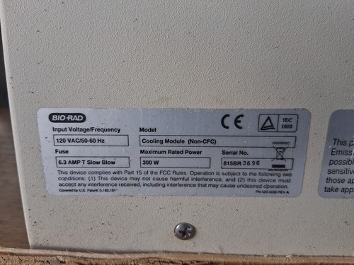 Modulo di raffreddamento Bio-Rad (non CFC) 300w 120VAC 6,3AMP - Foto 3 di 6