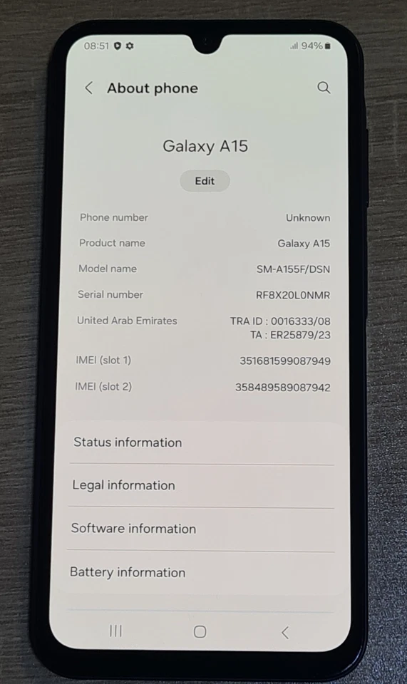 Unlocked Black Samsung Galaxy A15 A155F Dual Sim 128GB Storage Superb Condition - Image 2 of 4
