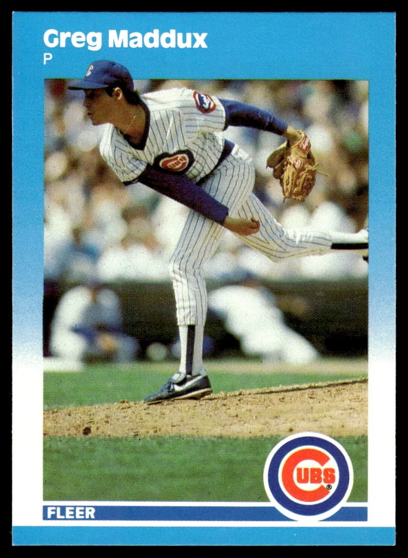 Fleer Greg Maddux Rookie Baseball Sports Trading Cards