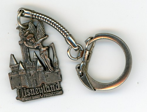 Keychain Disneyland Castle Tinkerbell Disney Metal