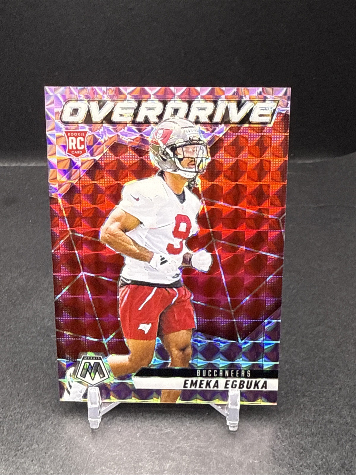 Emeka Egbuka 2025 Mosaic RC #5 Overdrive Purple Prizm SP 41/49 Buccaneers LA8