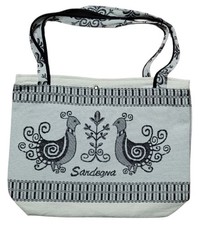 Borsa In Tessuto SARDO Artigianato Sardo Sardegna Souvenir Pavoncelle 
