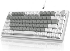 AJAZZ AK820 75% Wired Mechanical Gaming Keyboard, Hot Swap With Volume Knob,RGB