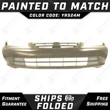 New Painted Yr524m - Gold Front Bumper Cover For 2001-2002 Honda Accord Sedan