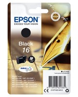 Original Epson Druckerpatrone 16 Black Schwarz Workforce Dura-Brite Ultra Ink