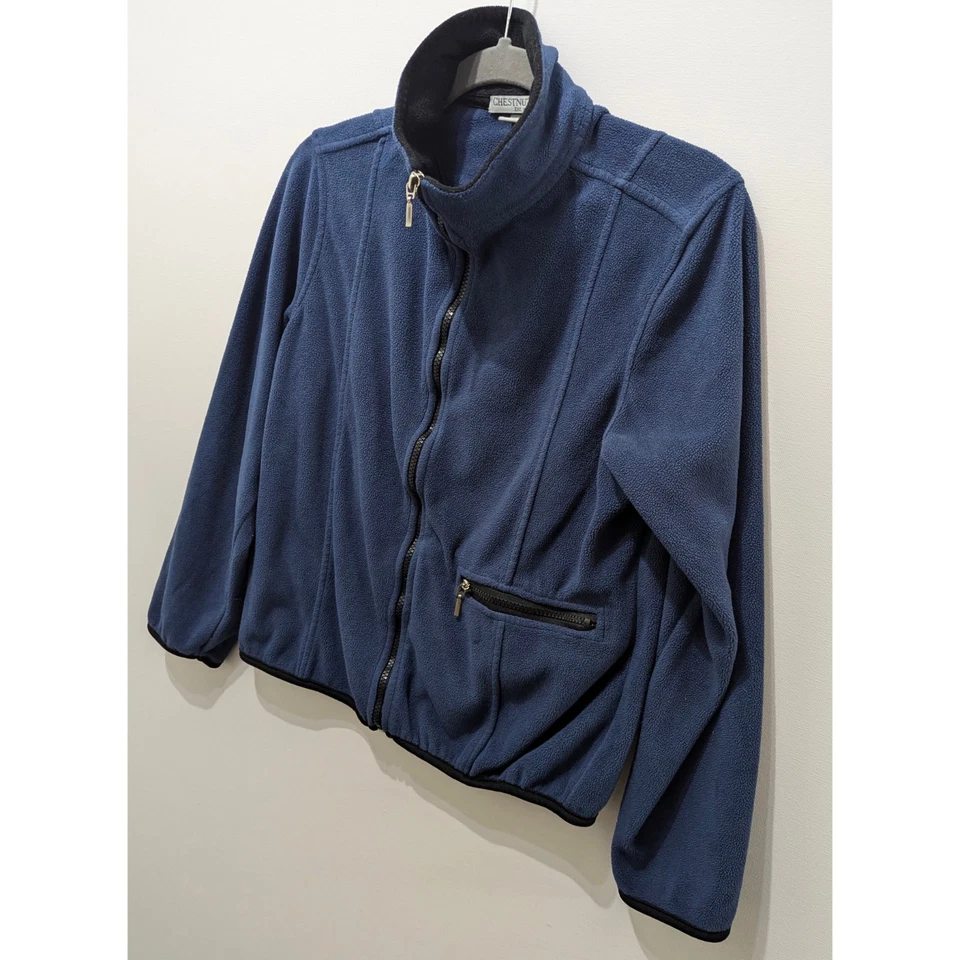 CHESTNUT HILL 女式拉链羊毛夹克 S 码 — 第 2/4 张图片