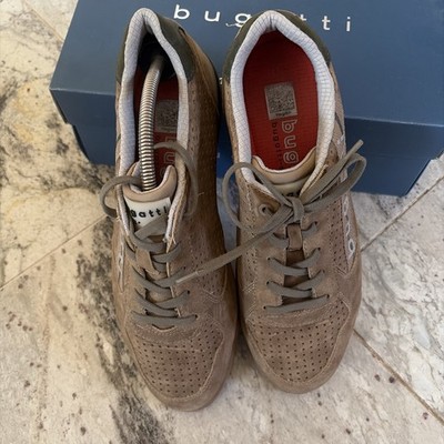 Bugatti Sneaker Leder Beige top Gepflegt Im Karton Mit Schuhspanner  Gr. 44