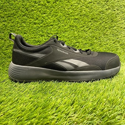 Reebok Lite Plus 4 Mens Size 8W Black Gray Composite Safety Toe Work Shoes