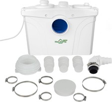 Hocanflo 750W Sewerage Pump Macerator Toilet Waste Water Pump 4 Inlets 2 Outlets