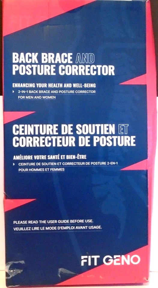 Fit Geno 2-in-1 Back Brace and Posture Corrector For Men and Women Skin Medium - Image 2 of 4