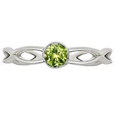 Natural Peridot 925 Sterling Silver Ring s.6 Jewelry R-1213