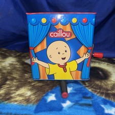 CAILLOU 2012 Hand Crank Metal JACK IN THE BOX Music Box Musical Toy PBS