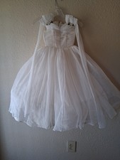 Vintage 70s. or 80s Wedding Flower Girl Dress Homemade