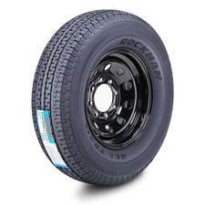 Rockman Trailer Tire Wheel St23580r16 10-ply E 124m 8x6.5 Pcd Black Mod Rim