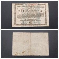 21 ZŁOTYCH fenigów --- Wolne i Hanzeatyckie Miasto HAMBURG --- I9