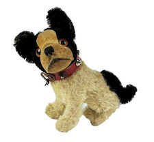 Steiff - Antique Bully Bull Dog - FF Button & 2 on Collar- Mohair 11cm Miniature
