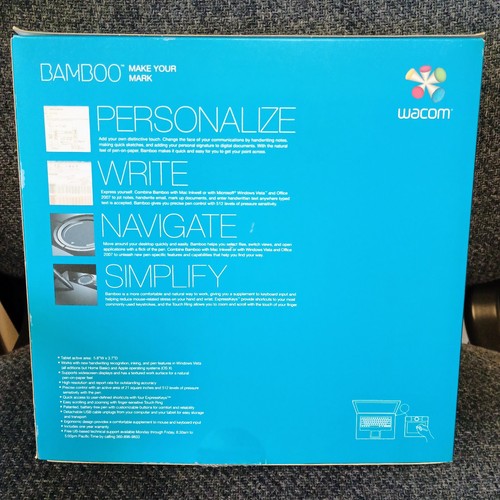 Wacom Bamboo Touch Tablet MTE-450 USB Small Digital Art Pad With Stylus Pen - Picture 2 of 6