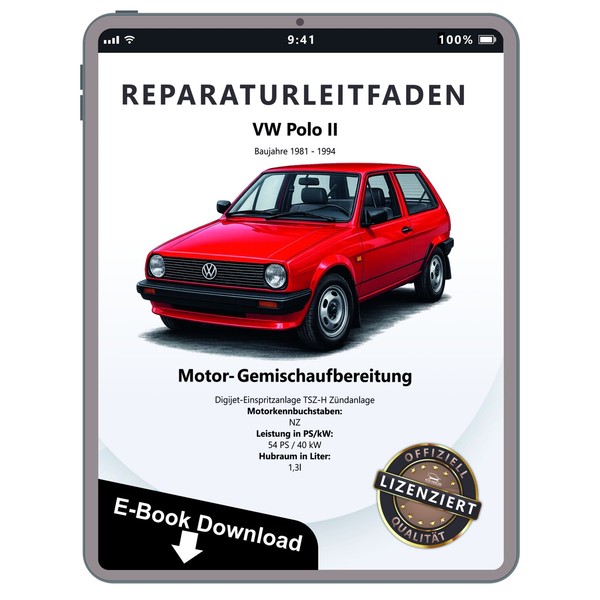 Vw Polo 86C Digijet-Einspritzanlage TSZ-H ZüNdanlage Werkstatthandbuch Pdf Datei-image