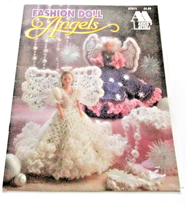 Annie's Attic Crochet Fashion Doll Angels Booklet 6 Designs Celestial 11 1/2''