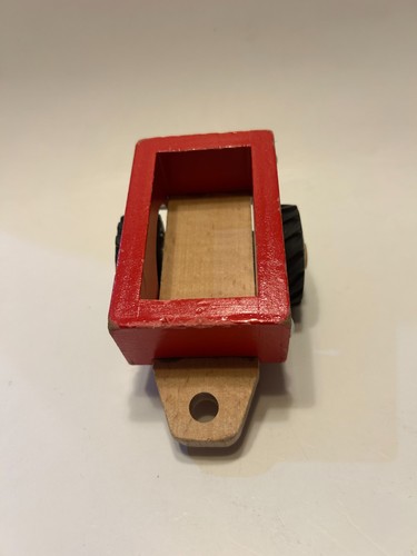 Tracteurs jouets en bois vert et rouge avec conducteurs et remorques amovibles X2 - Photo 11/22