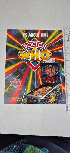 Flyer BALLY  DOCTOR WHO  PINBALL ARCADE  advertisement original see pic
