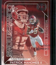 2025 Panini Icon #IC-11 Patrick Mahomes II, Marquise Brown Icon Connections